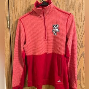 Adidas Wisconsin Badgers Quarterzip | Size Small